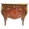 Vintage Louis Xv Style Commode in Wood, Marble & Bronze, Spain, 1980s, Image 1