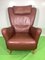 Fauteuil et Ottomane Vintage en Cuir de Swedese, 1980s, Set de 2 6