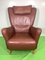 Vintage Leather Relax Chair & Ottoman from Swedese, 1980s, Set of 2 6
