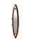 Italian Curved Wall Mirror in Wood and Brass, 1960s 2