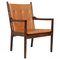 Lounge or Armchair attributed to Hans J. Wegner for Fritz Hansen, 1980s, Image 1