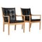 Poltrona attribuita a Hans J. Wegner per Fritz Hansen, anni '80, Immagine 1