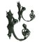 French Coat Hangers in Iron with Patina, 1890s, Set of 2 1