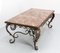 French Wrought Iron and Ceramic Top Coffee Table, 1960s 3