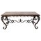 French Wrought Iron and Ceramic Top Coffee Table, 1960s, Image 1