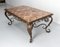 French Wrought Iron and Ceramic Top Coffee Table, 1960s 5