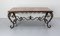 French Wrought Iron and Ceramic Top Coffee Table, 1960s 2