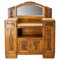 Art Deco Walnut Marble with Mirror Buffet Cabinet, France, 1930s 1