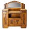 Art Deco Walnut Marble with Mirror Buffet Cabinet, France, 1930s, Image 1