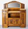Art Deco Walnut Marble with Mirror Buffet Cabinet, France, 1930s 2