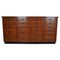 Mid-20th Century Dutch Industrial Mahogany Apothecary Cabinet, Image 1