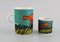 Dutch Cobra Coffee Cup, Plate and Egg Cup by Corneille, 1980s, Set of 3 3