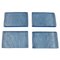 Platos en azul claro de vidrio artístico de Per Lütken para Holmegaard, años 80. Juego de 4, Imagen 1