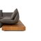 Three-Seater Corner Sofa in Grey Leather from Koinor, Image 9