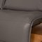 Three-Seater Corner Sofa in Grey Leather from Koinor 3