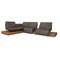 Three-Seater Corner Sofa in Grey Leather from Koinor 1