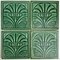 Art Deco Grün glasierte Relieffliese, zugeschrieben Nord Deutsche Steingutfabrik, 1920er 5
