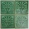 Art Deco Green Glazed Relief Tile attributed to Nord Deutsche Steingutfabrik, 1920s 2