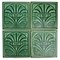 Art Deco Green Glazed Relief Tile attributed to Nord Deutsche Steingutfabrik, 1920s 1