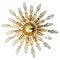 Italian Crystal and Gilded Brass Flush Mount from Stilkronen, 1975, Image 1