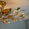 Italian Crystal and Gilded Brass Flush Mount from Stilkronen, 1975 15