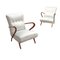 Beech Armchairs, Italy, 1950s, Set of 2 1