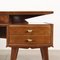 Vintage Desk in Walnut & Brass, 1950s, Image 4