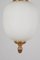 Lámpara colgante Hollywood Regency italiana de vidrio opalino, años 50, Imagen 5