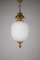 Hollywood Regency Italian Pendant Lamp in Opaline, 1950s 4