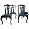 Chaises Laquées Noires, 1970s, Set de 4 1