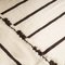 Vintage Berber Teppich in Schwarz mit schmalen Streifen 7