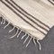 Vintage Berber Burnt Monochrome Stripe Hanbel Rug 6