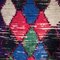 Vintage Berber Multicoloured Bold Boucherouite Rug 2