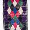 Vintage Berber Multicoloured Bold Boucherouite Rug 5