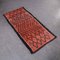 Vintage Berber Azilal Rot Gewaschener Grafischer Teppich mit Rautenmuster 3