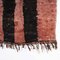 Vintage Berber Boucherouite Teppich mit auffälligen Streifen 2