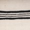 Vintage Berber Bold Monochrome Doppelstreifen Hanbel Teppich 2