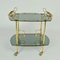 Italian Bar Cart in Brass and Smoked Glass, 1960s 2