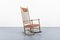 Rocking Chair en Cuir, Danemark 1