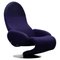 Dark Blue System 1-2-3 Lounge Chair from Verner Panton, 1970s 1