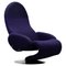 Dark Blue System 1-2-3 Lounge Chair from Verner Panton, 1970s, Image 1