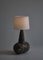 Large Blue Brown Ceramics Table Lamp attributed to Birte Troest, Denmark, 1970s 7