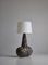 Large Blue Brown Ceramics Table Lamp attributed to Birte Troest, Denmark, 1970s 3