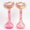 Large 19th Century Pink Crystal Tulip Vases, Set of 2 2