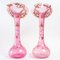 Large 19th Century Pink Crystal Tulip Vases, Set of 2 5