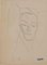 Henri Epstein, Female Face, Pencil Drawing, Early 20th Century 1