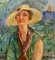 Antonio Feltrinelli, Woman in the Garden, Oil Painting, 1930s 2