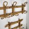 Italian French Bamboo Rattan Coat Hanger, 1960s 4