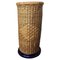 Italian Blue Bamboo Rattan Ceramic Base Umbrella Stand 1