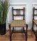 Italian Bobbin Stick and Stone Cord Woven Rope Chairs, 1960s, Set of 2 3